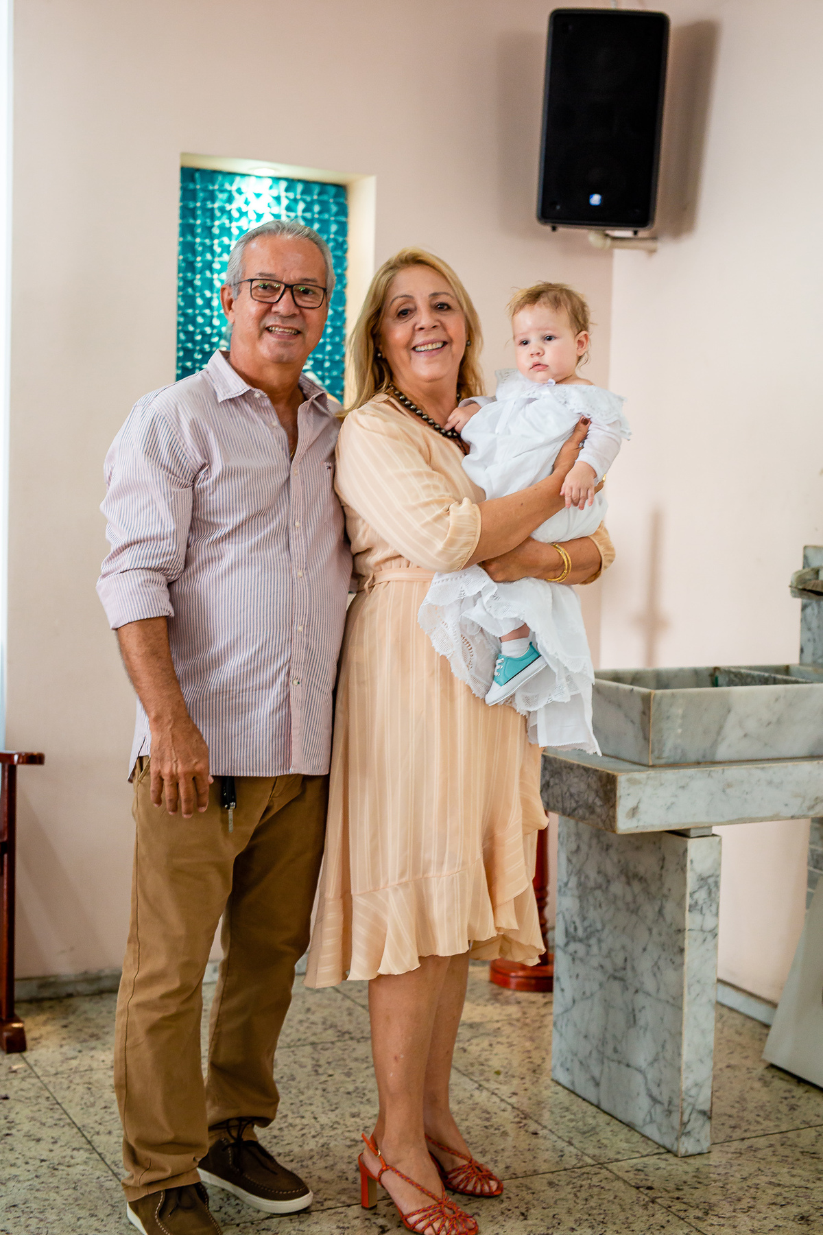Bento com os avós paterno após a cerimônia. Foto registrada por George Dantas 
