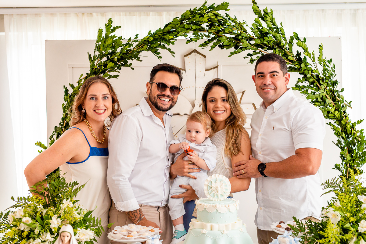 Bento e todos seus padrinhos. Foto registrada por George Dantas 