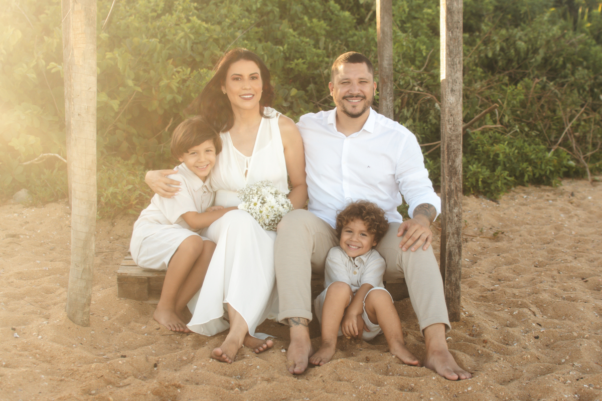 Foto da família unida