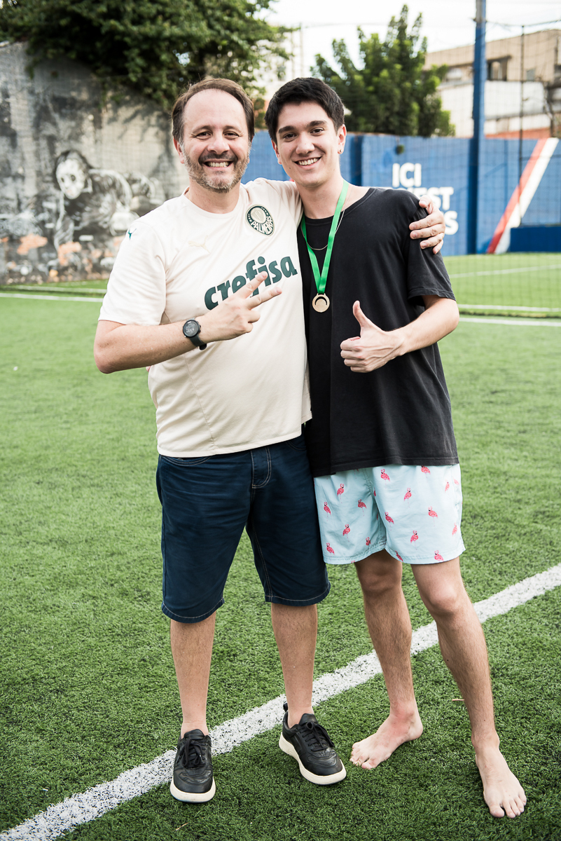 comemorando a medalha