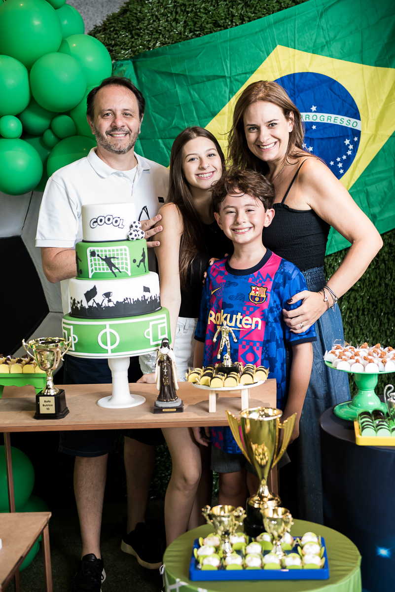 fotografia com a família