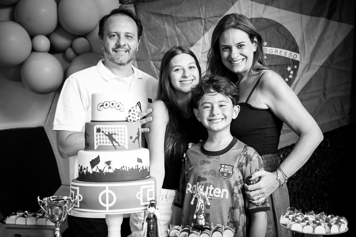 fotografia com a família