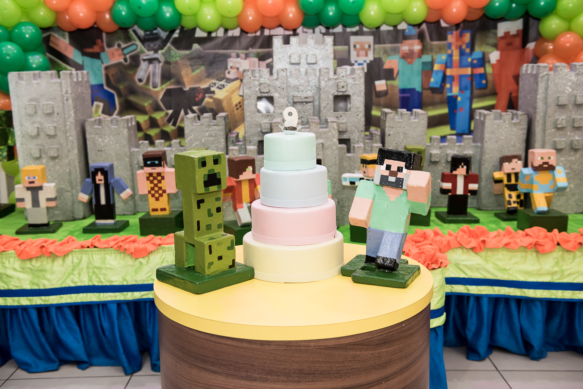 festa tema minecraft