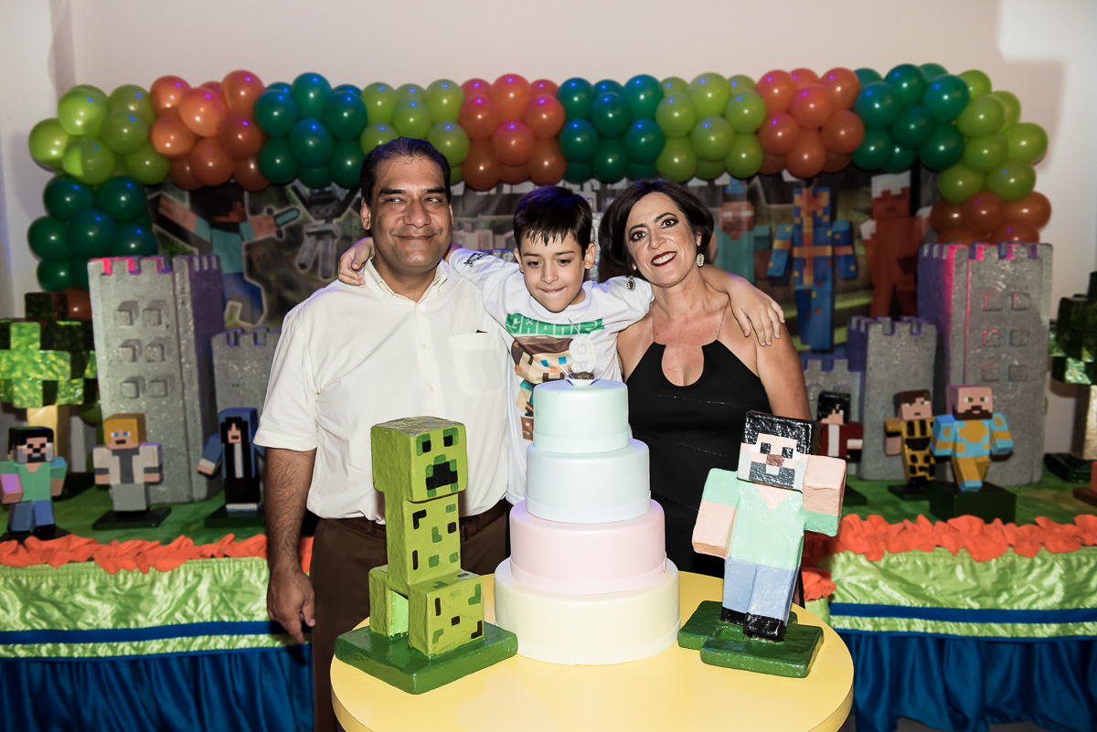  hora do parabéns - tema minecraft