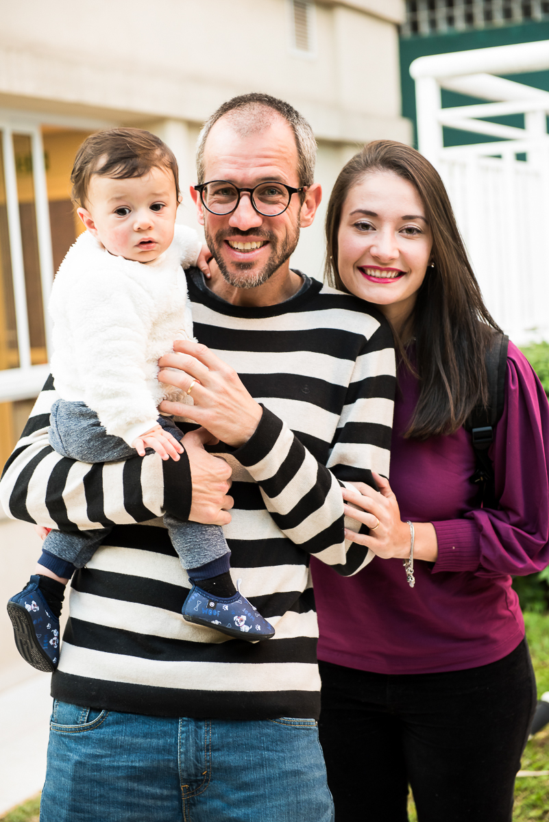 com o papai e a a mãmãe