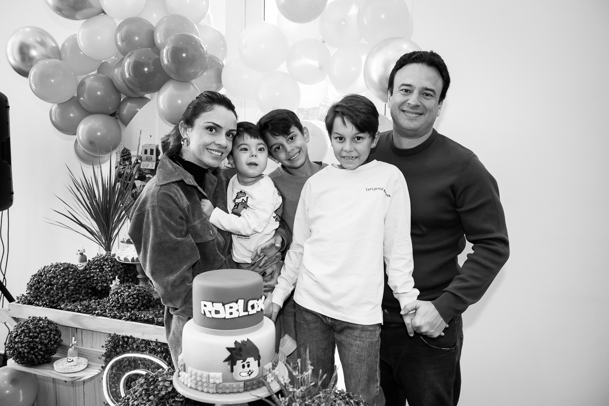 fotografia de família em preto e branco