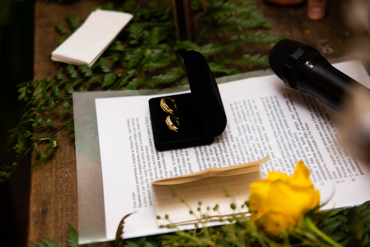 alianças de bodas de ouro