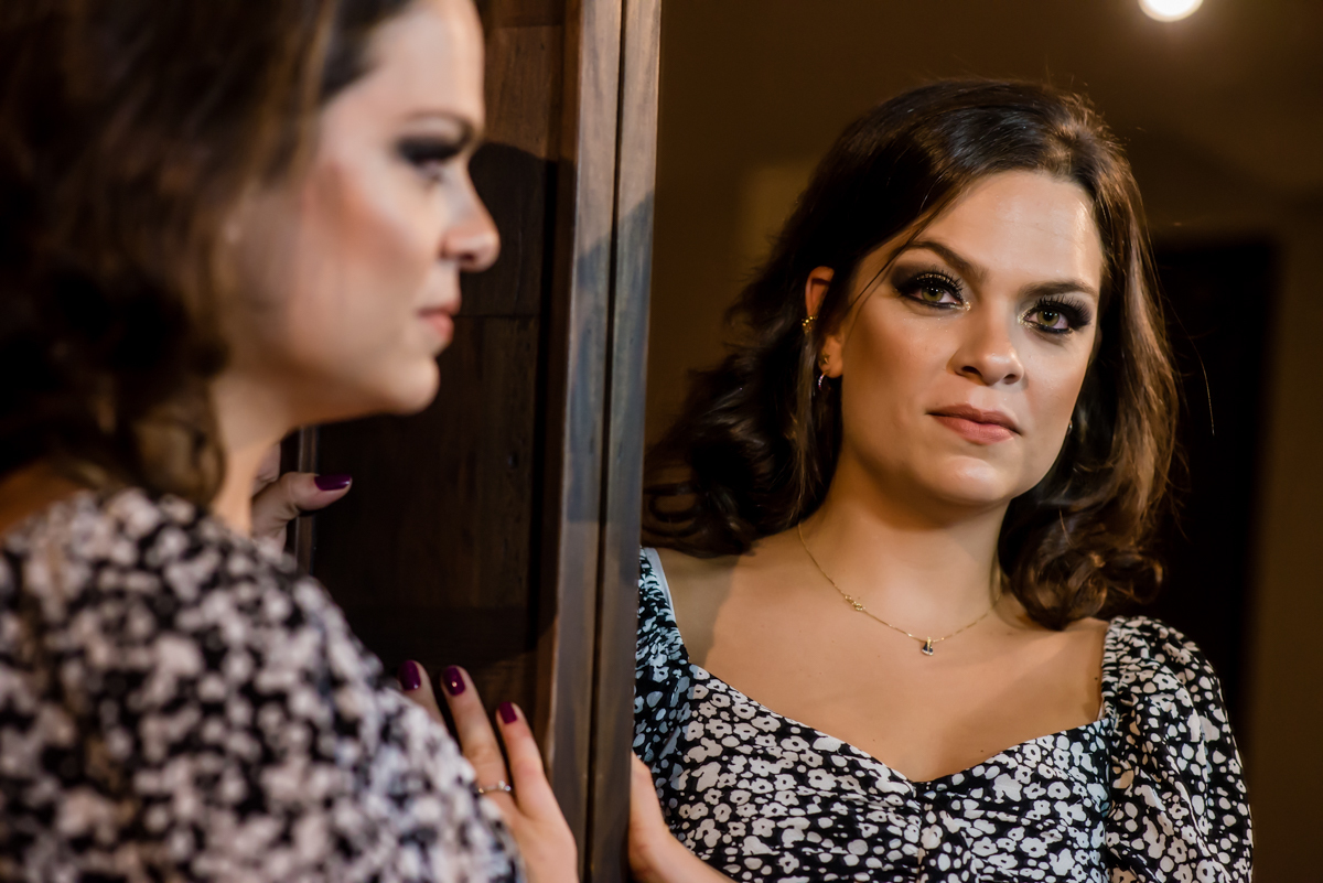 foto na frente do espelho