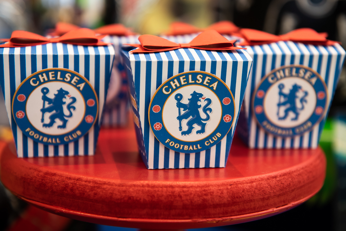 lembrancinha tema time de futebol chelsea