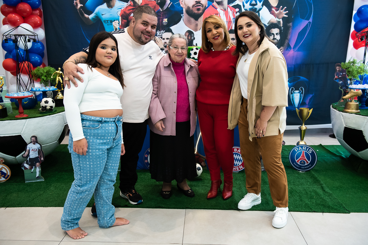 família reunida para a fotografia