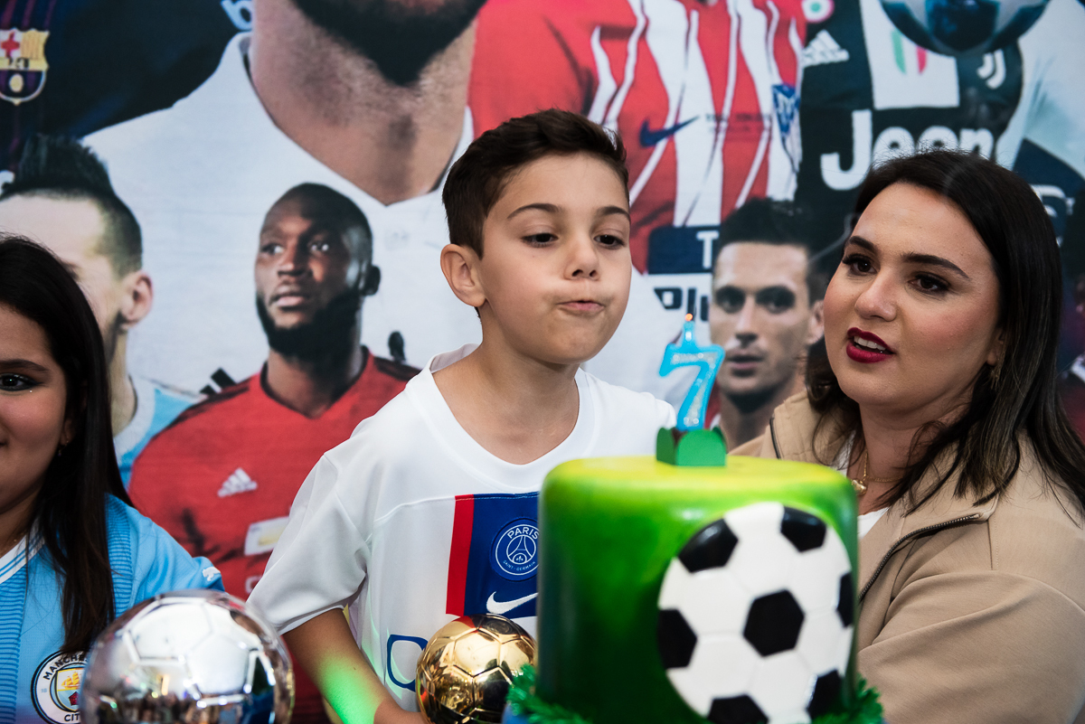 hora de soprar a vela de 7 anos