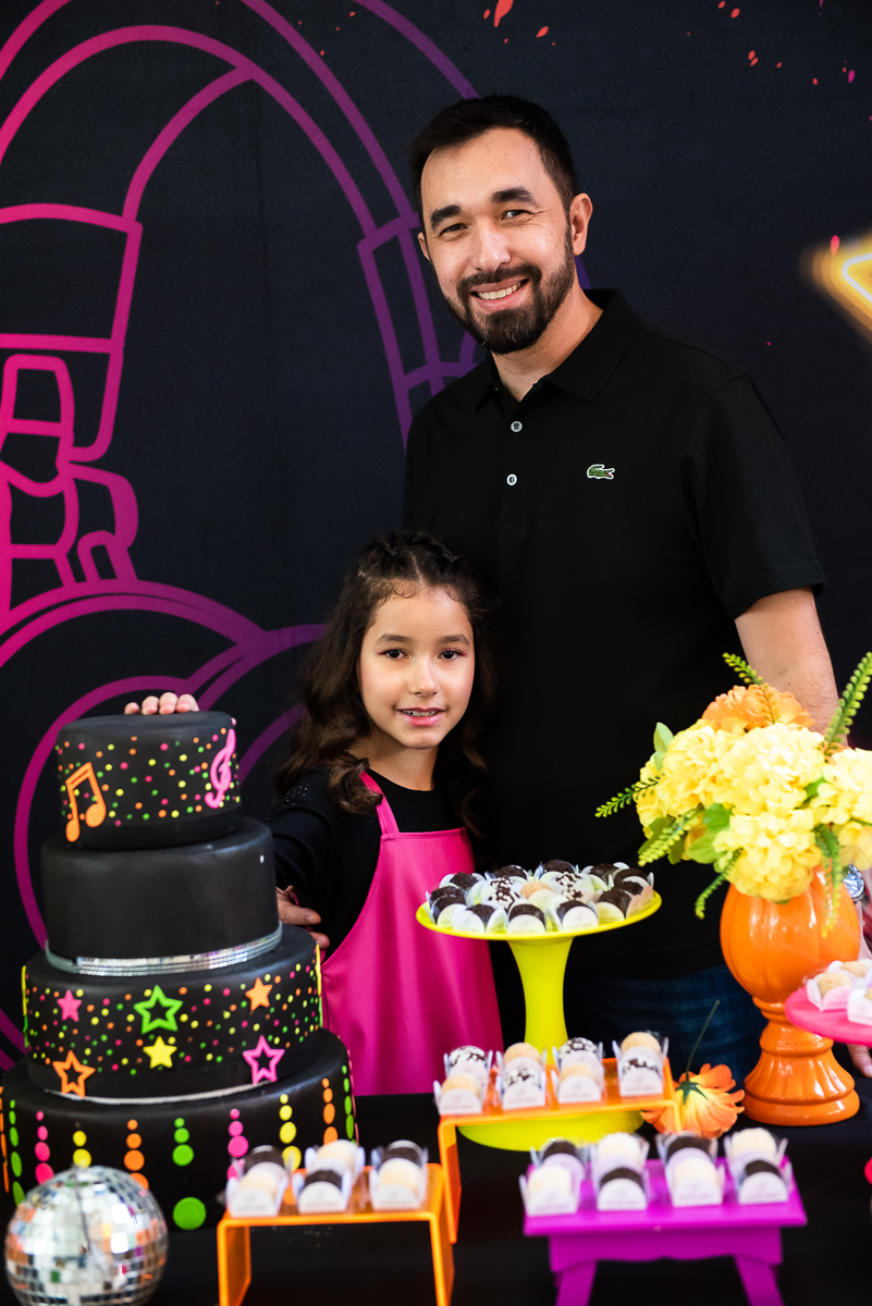 tirando foto com o papai