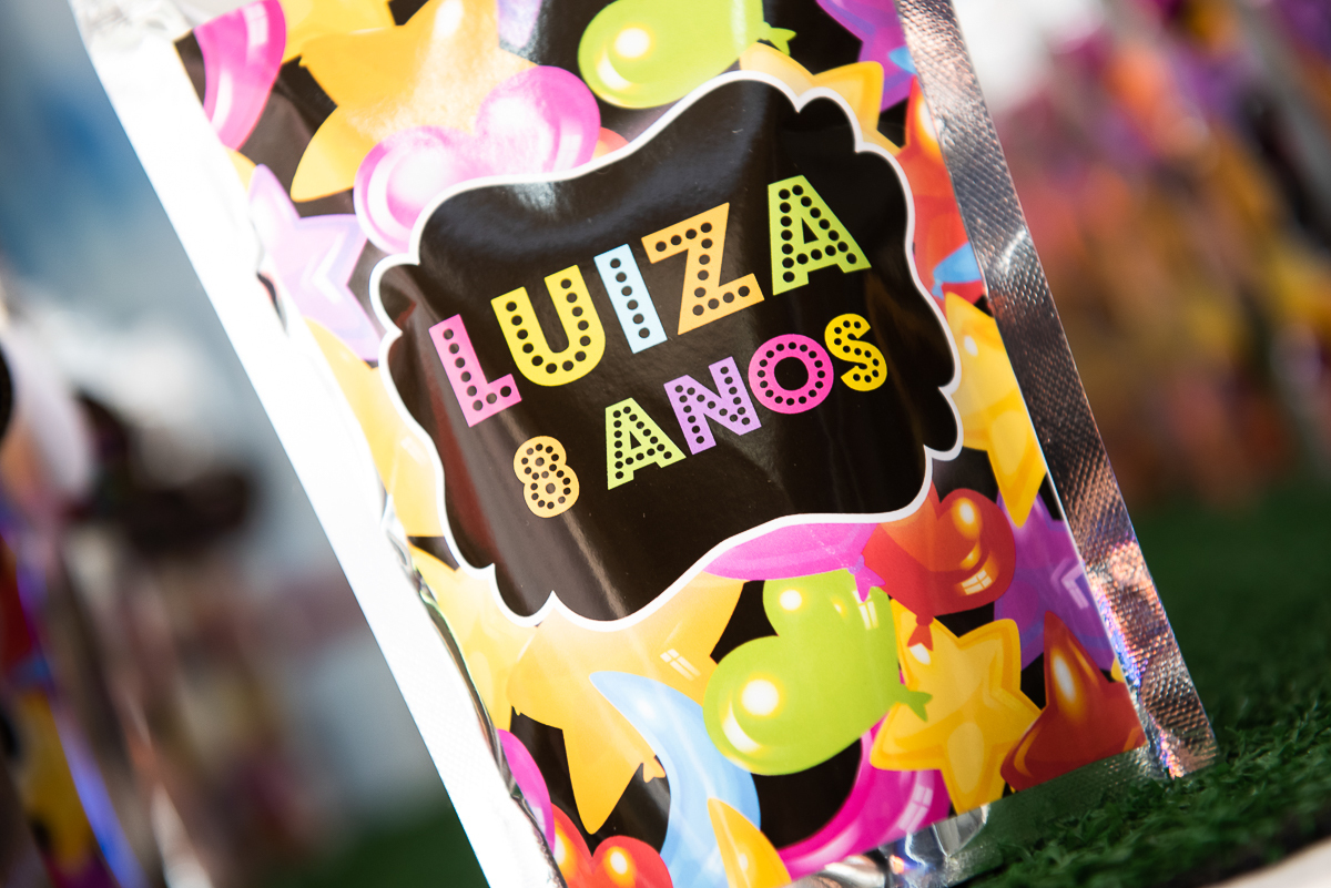 lembrancinha do aniversário de 8 anos da Luiza