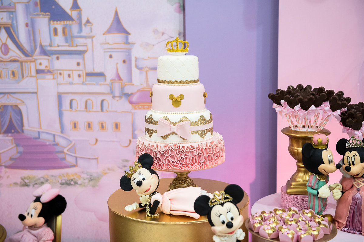 bolo tema Minnie Rosa