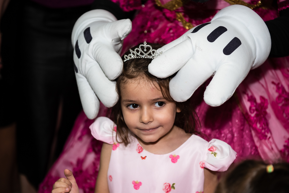 coração da Minnie para o parabéns