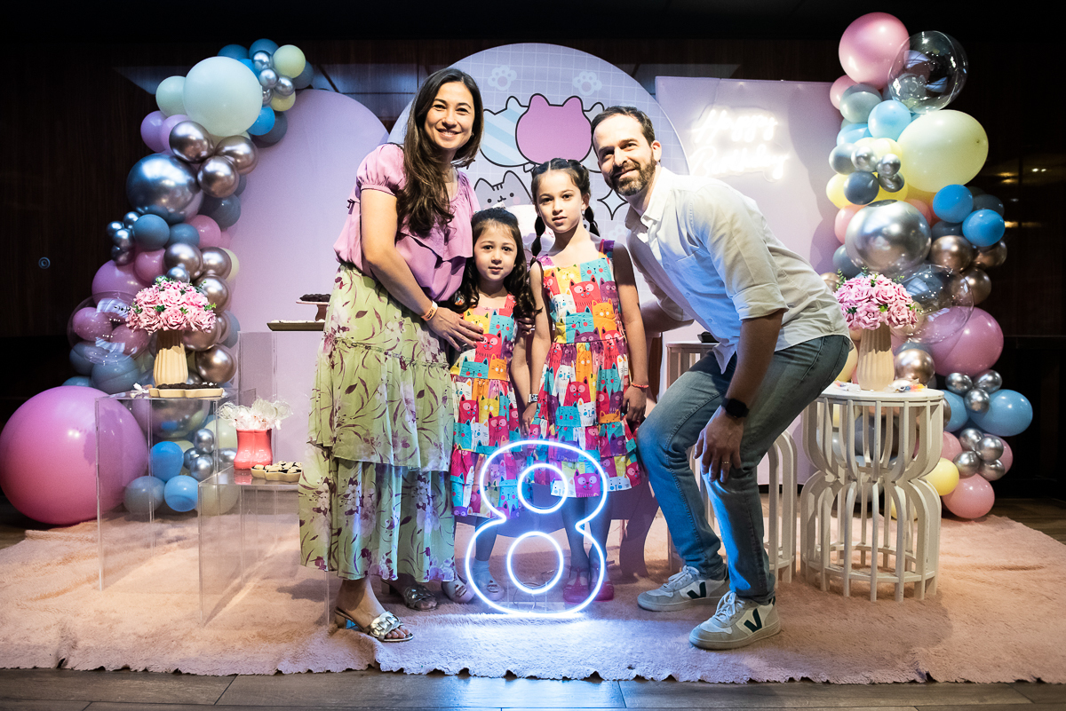 família reunida para foto