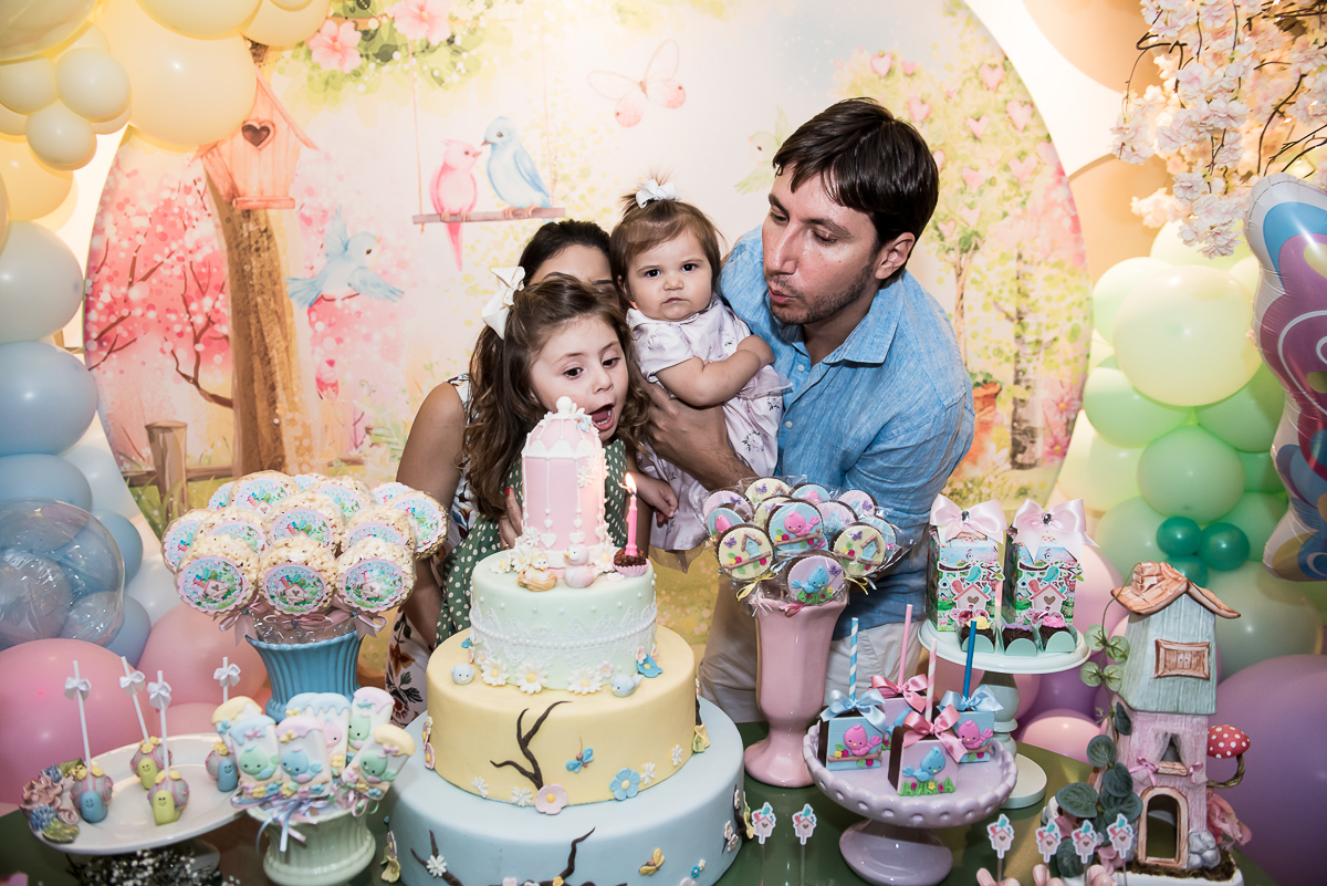 Hora do Parabéns - apagando a velinha