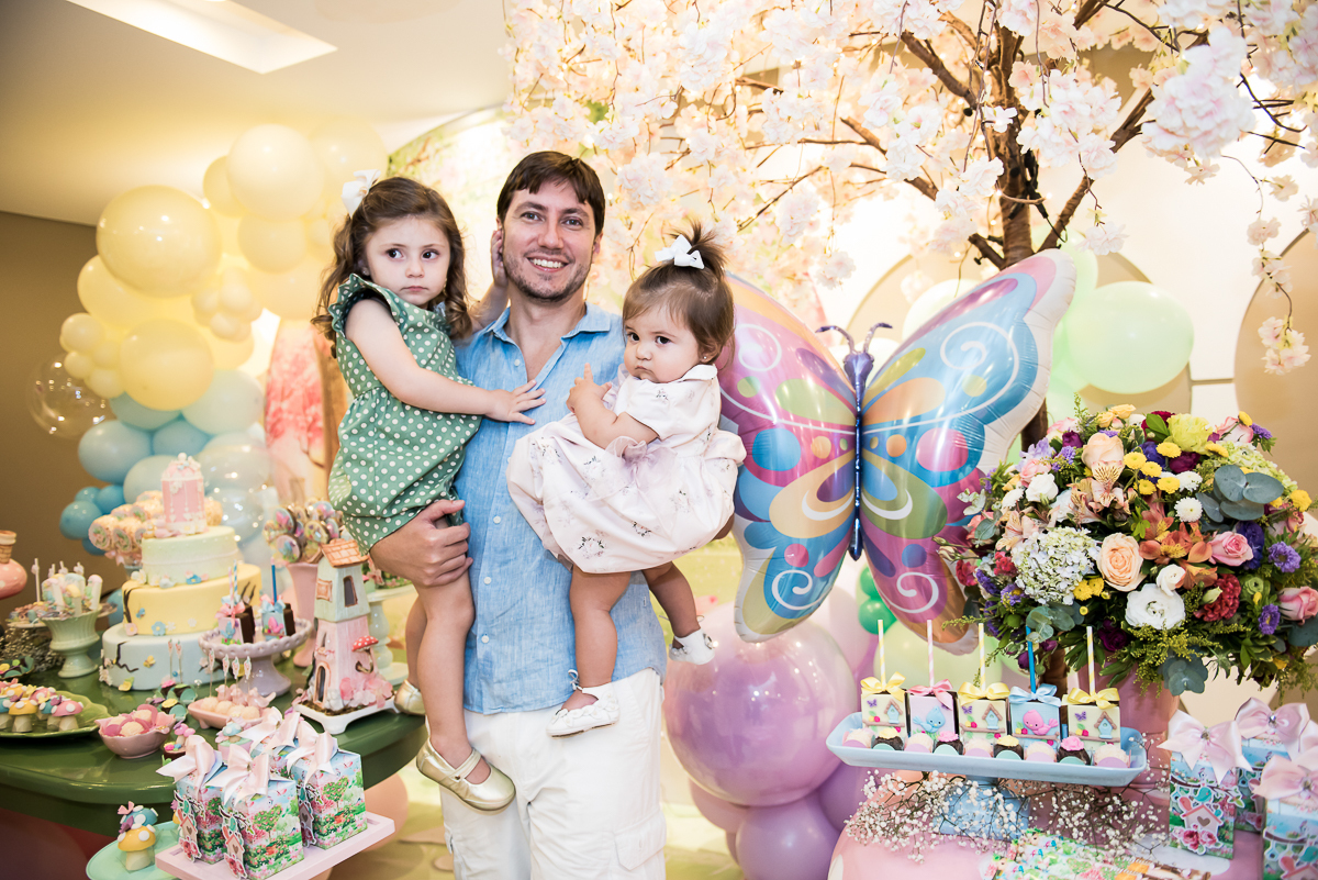 Papai com as meninas!