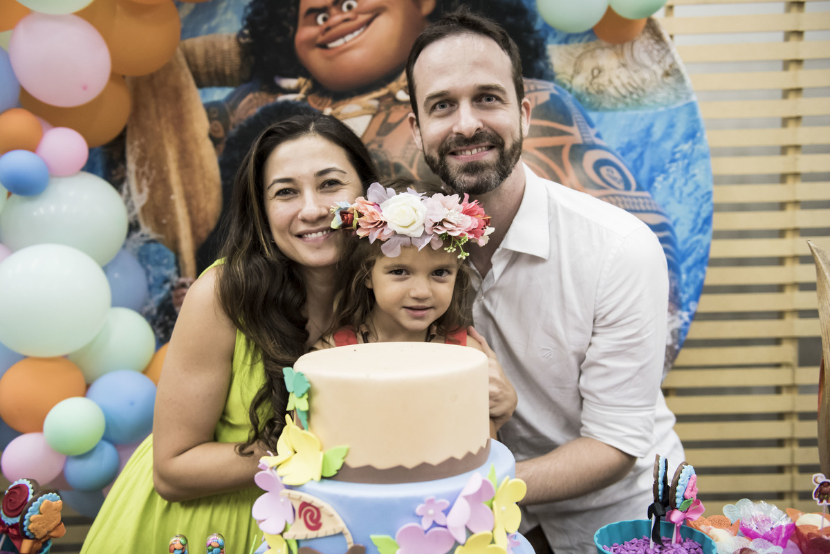 Padrinho, Madrinha e a Princesinha Moana