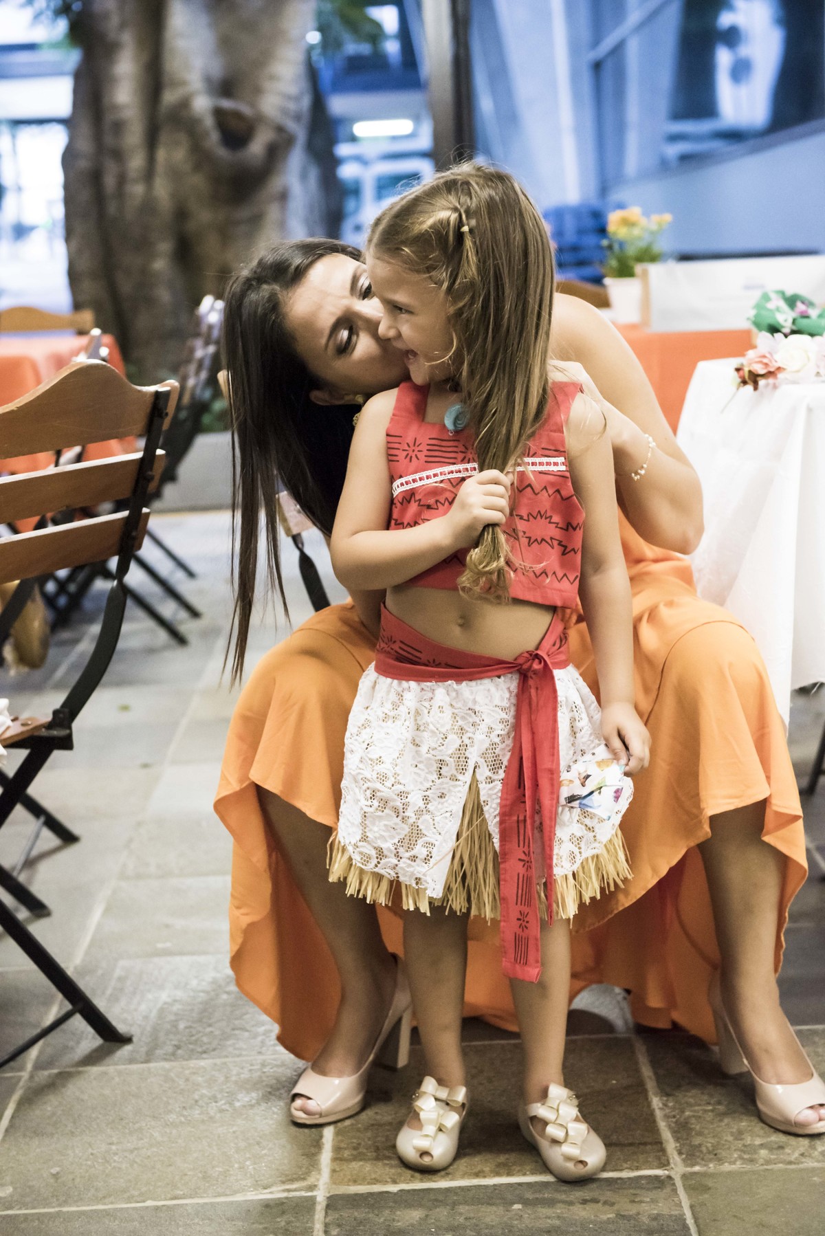 Princesa com a mamãe