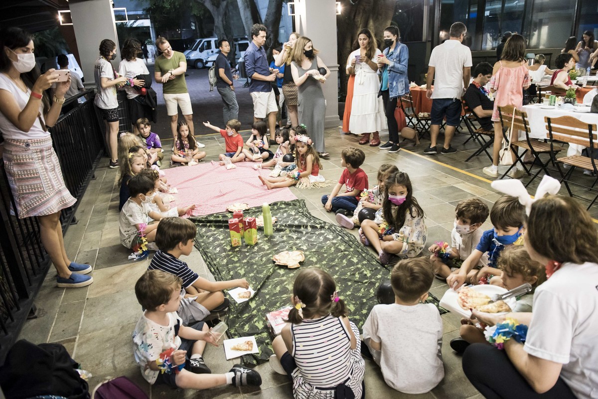 Hora do lanche das crianças