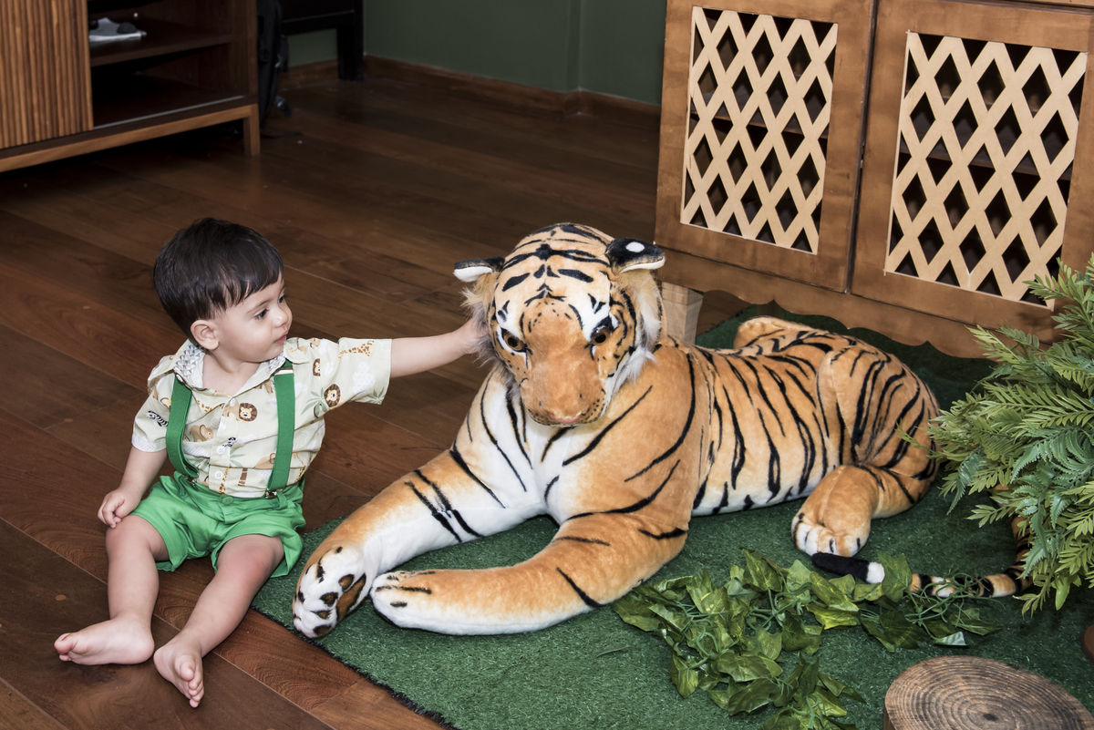Fotografia Infantil com o Tigre