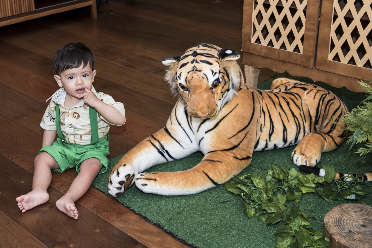 Fotografia Infantil com o Tigre