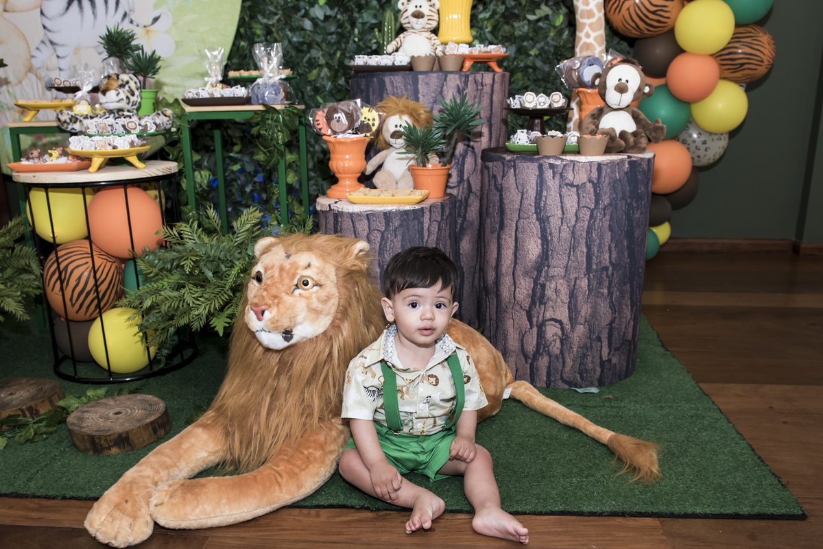 Fotografia Infantil com o Leão