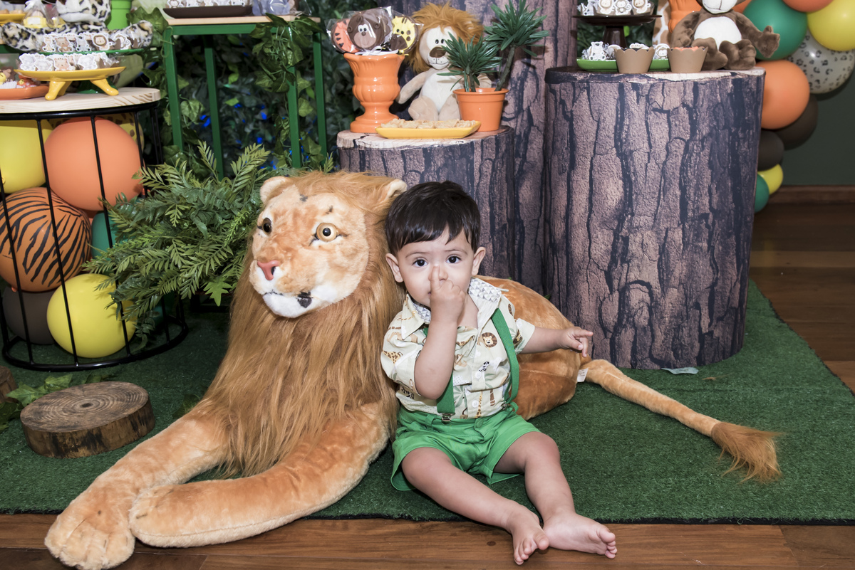 Fotografia Infantil com o Leão
