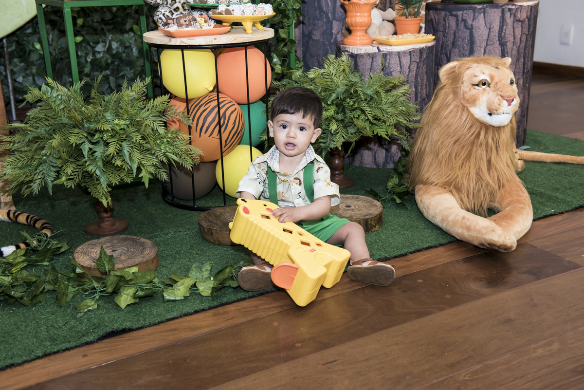 Fotografia Infantil com o Leão