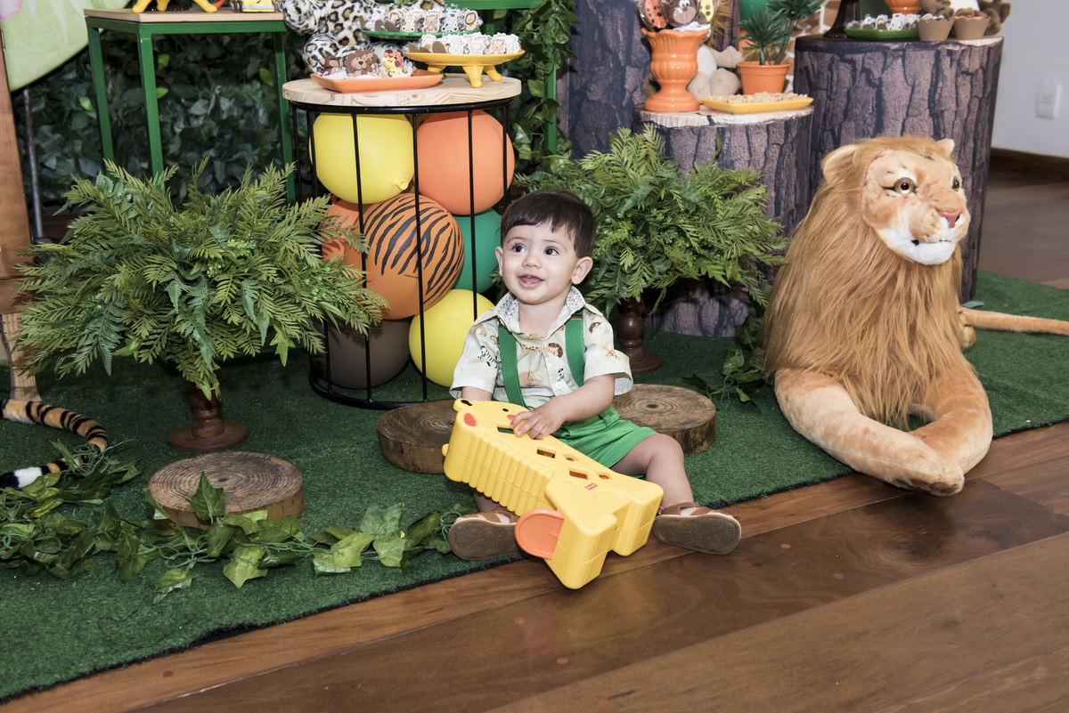 Fotografia Infantil com o Leão