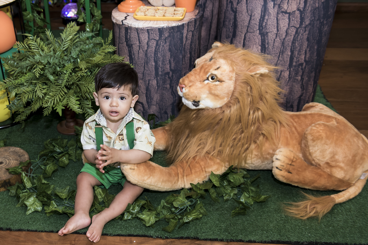 Fotografia Infantil com o Leão