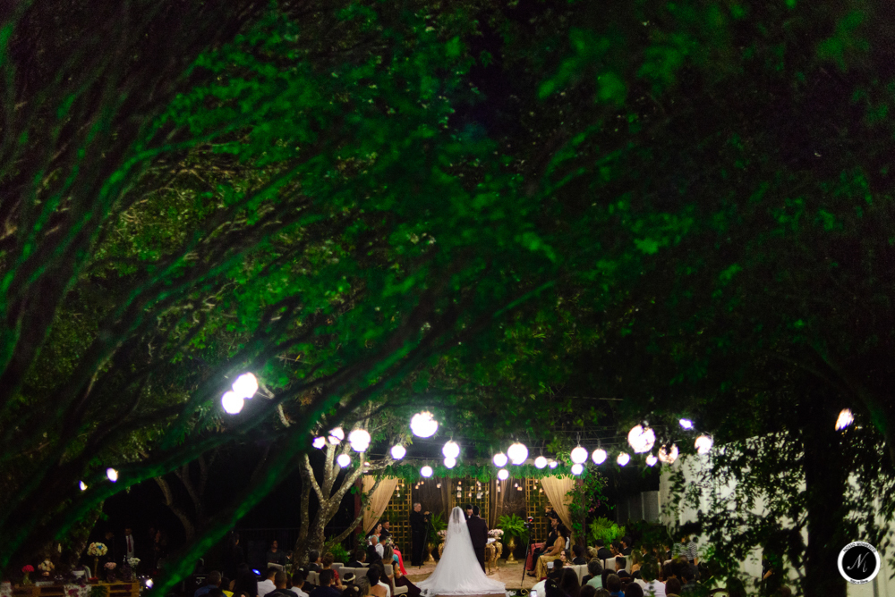 Cerimonia de casamento ao ar livre realizada em aparecida de goiania no eventos will