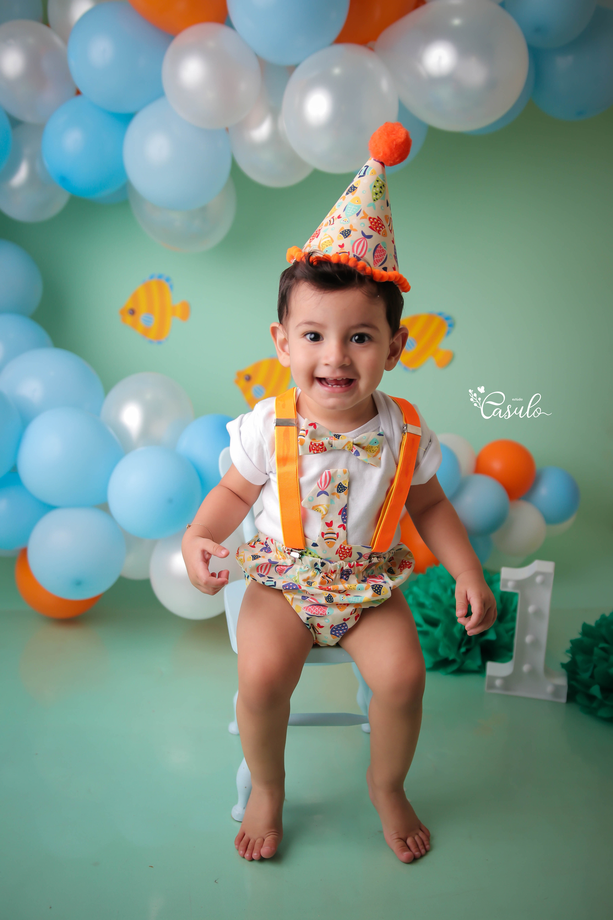 Ensaio Smash the cake realizado em estúdio - Vitória da Conquista - Ba