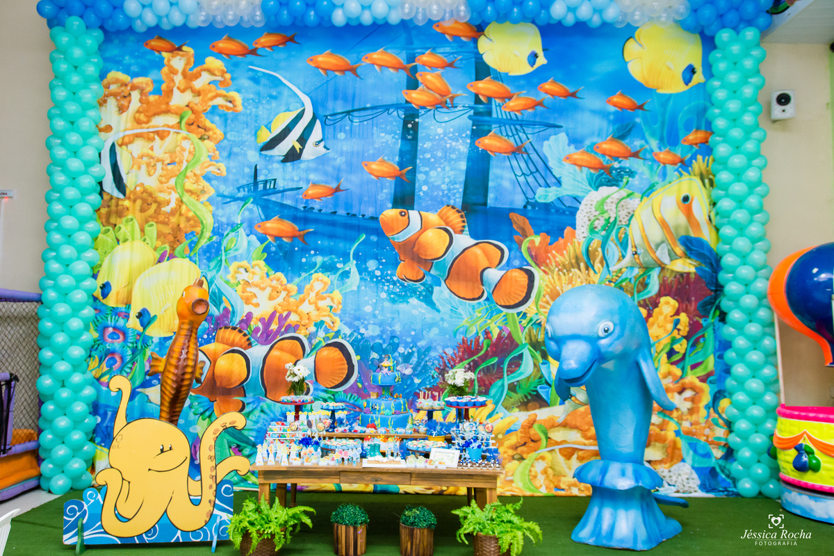 FESTA INFANTIL EM VILA VELHA- CERIMONIAL VILA KIDS PARK- TEMA FUNDO DO MAR-FOTOGRAFO INFANTIL EM VILA VELHA ES- FESTA DE 1 ANO