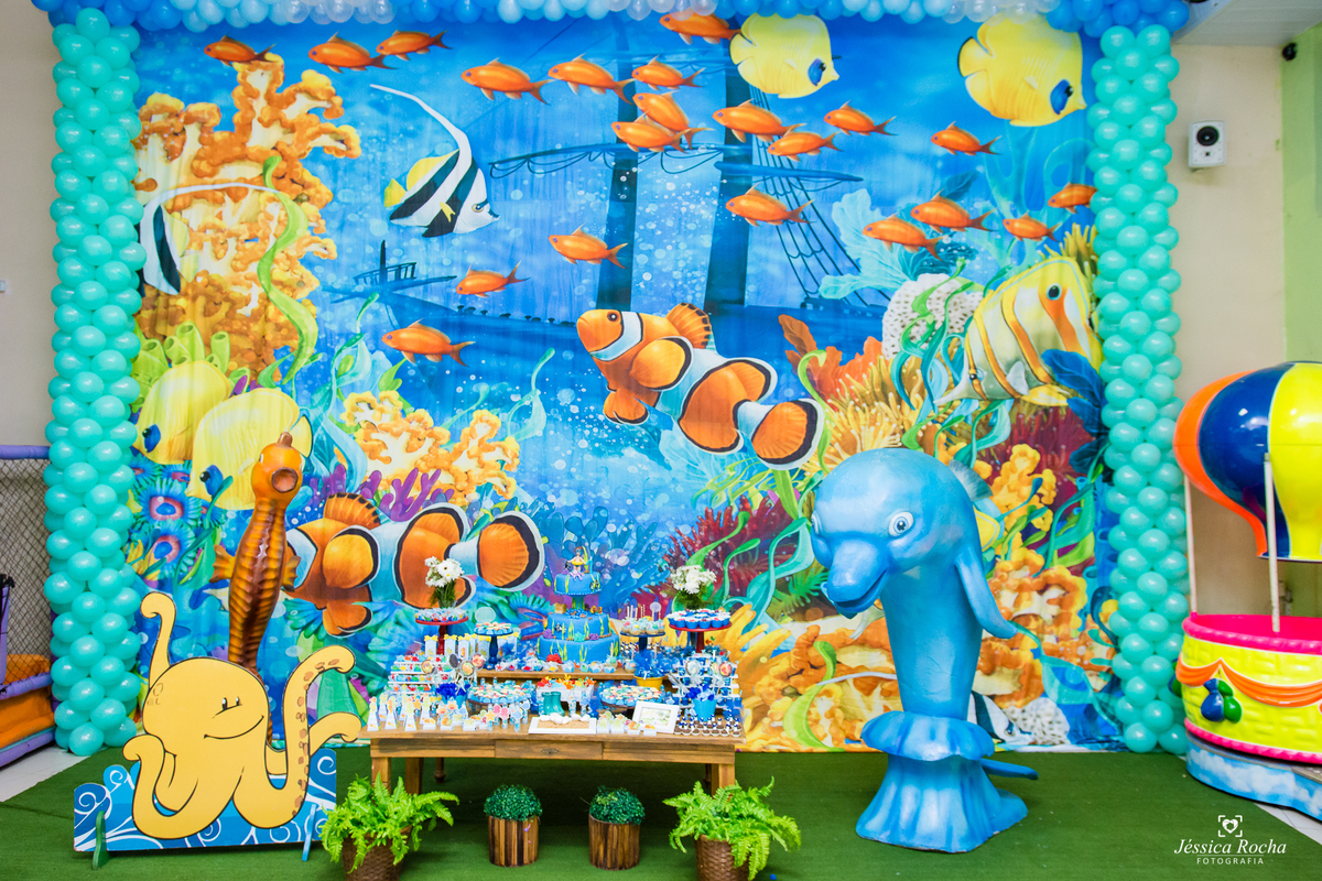 FESTA INFANTIL EM VILA VELHA- CERIMONIAL VILA KIDS PARK- TEMA FUNDO DO MAR-FOTOGRAFO INFANTIL EM VILA VELHA ES- FESTA DE 1 ANO