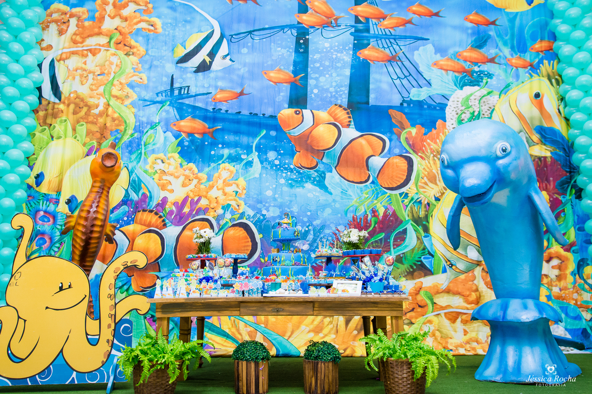 FESTA INFANTIL EM VILA VELHA- CERIMONIAL VILA KIDS PARK- TEMA FUNDO DO MAR-FOTOGRAFO INFANTIL EM VILA VELHA ES- FESTA DE 1 ANO