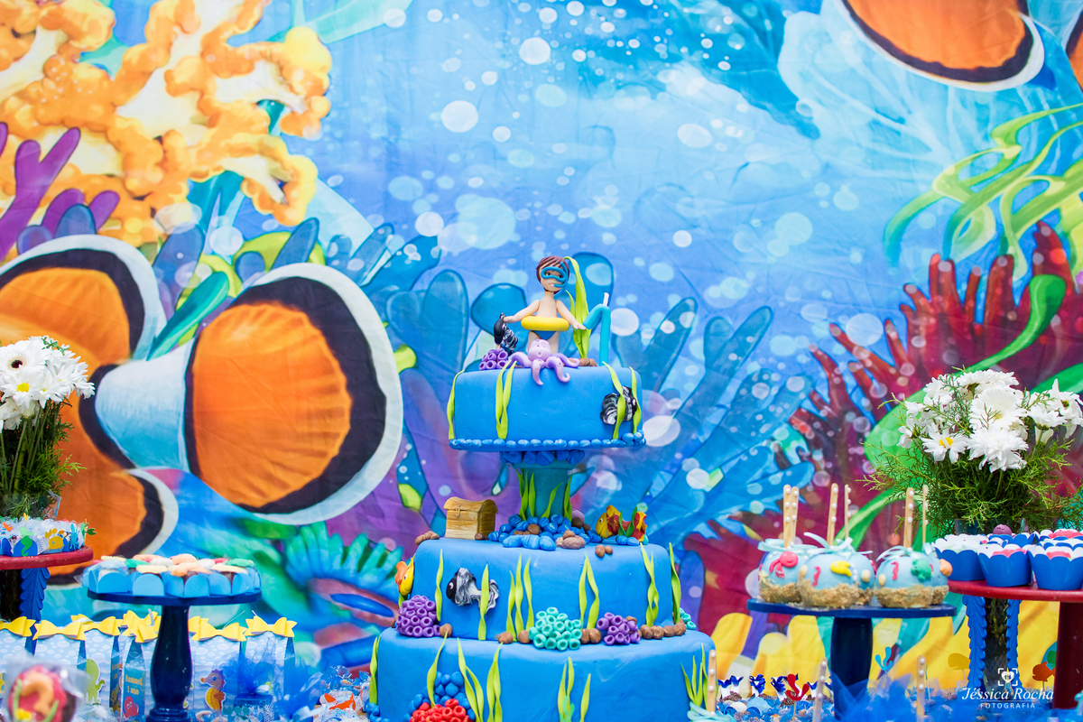 FESTA INFANTIL EM VILA VELHA- CERIMONIAL VILA KIDS PARK- TEMA FUNDO DO MAR-FOTOGRAFO INFANTIL EM VILA VELHA ES- FESTA DE 1 ANO