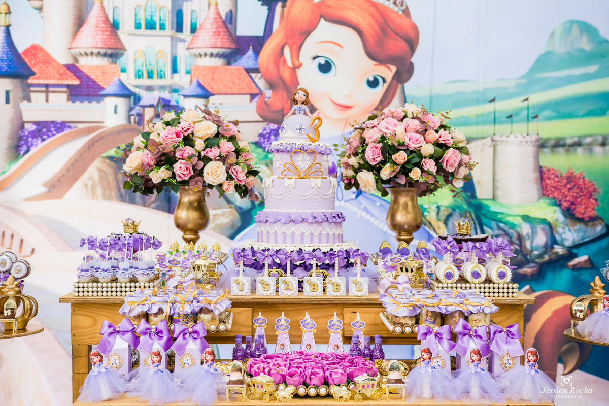 Festa infantil, decoracao princesa sofia na Praia da Costa em Vila Velha - ES