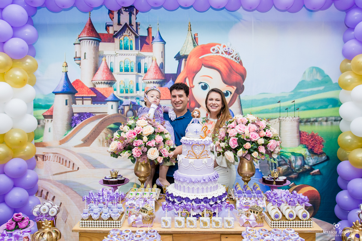 Aniversario infantil  em vila velha - es, decoracao princesa sofia, jessica rocha fotografia