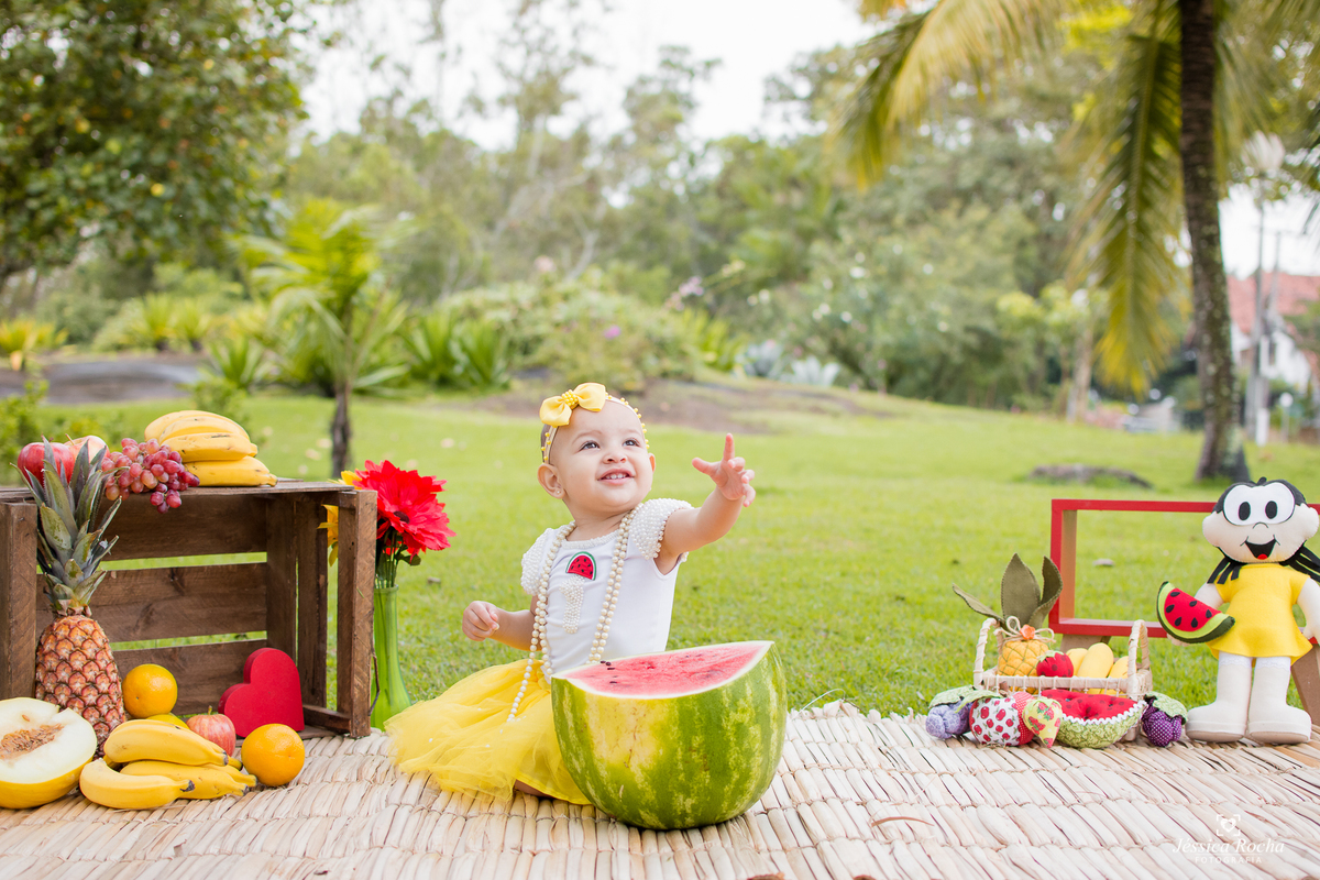 ENSAIO EXTERNO INFANTIL-BOOK DE 1 ANO-FOTOS PRE ANIVERSARIO-BOOK INFANTIL EM VITORIA-SMASH THE FRUIT-SMASH TEMA MAGALI-JESSICA ROCHA FOTOGRAFIA