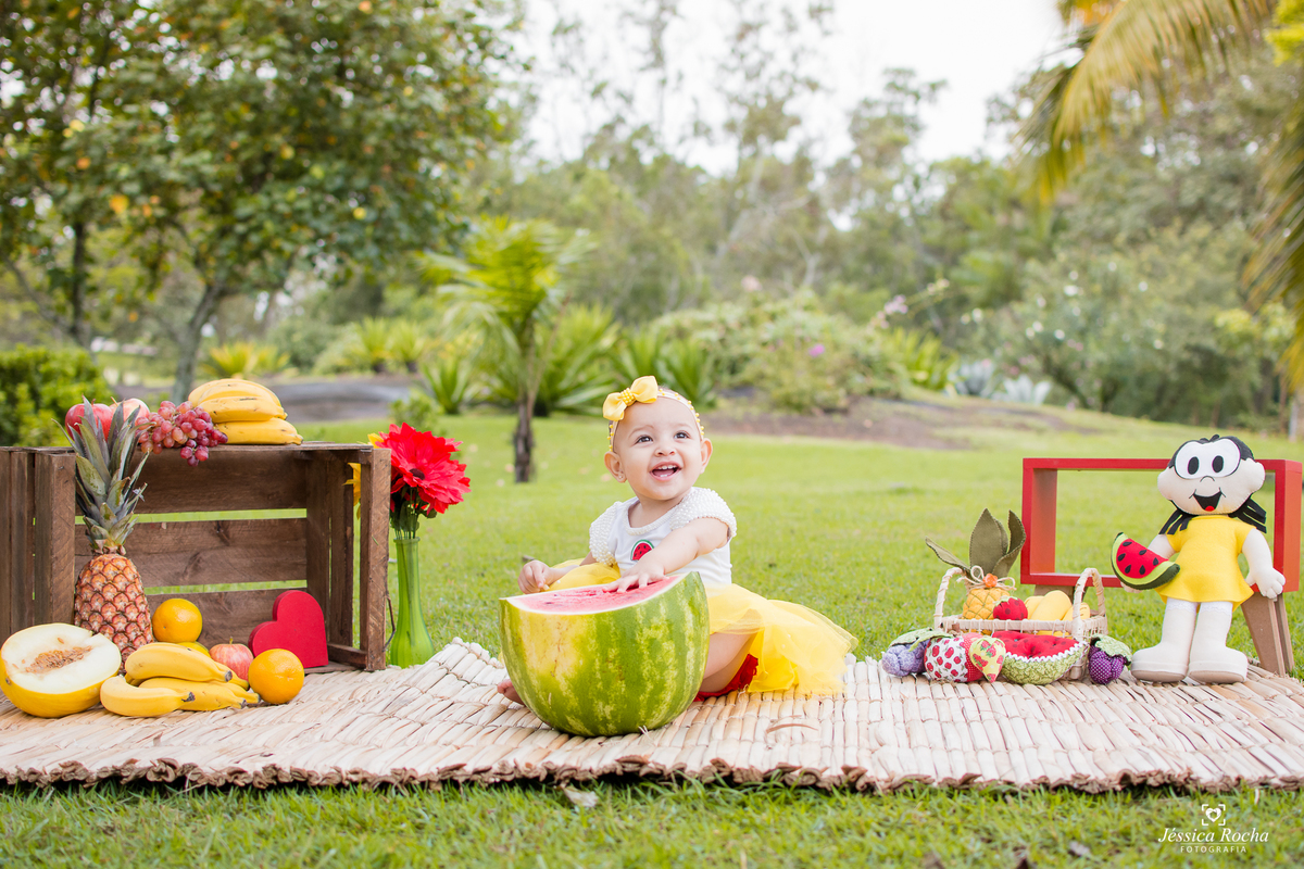 ENSAIO EXTERNO INFANTIL-BOOK DE 1 ANO-FOTOS PRE ANIVERSARIO-BOOK INFANTIL EM VITORIA-SMASH THE FRUIT-SMASH TEMA MAGALI-JESSICA ROCHA FOTOGRAFIA