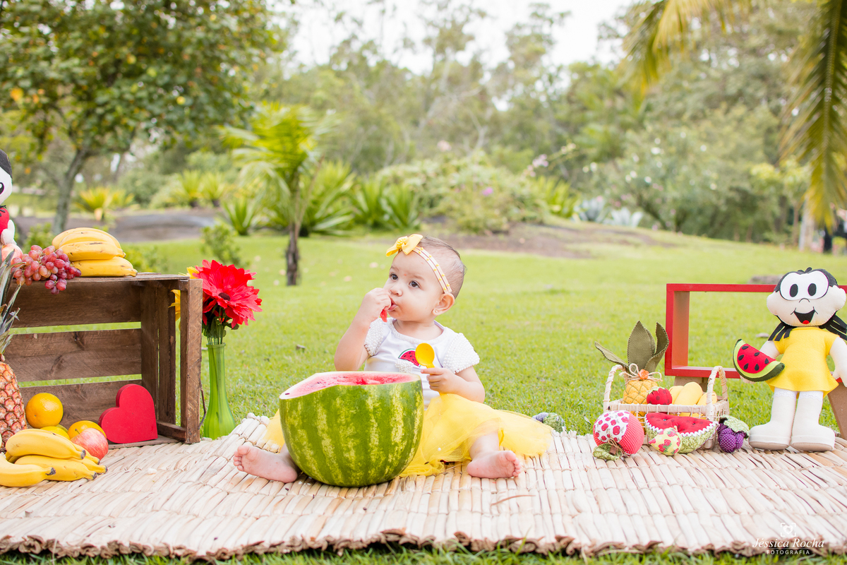 ENSAIO EXTERNO INFANTIL-BOOK DE 1 ANO-FOTOS PRE ANIVERSARIO-BOOK INFANTIL EM VITORIA-SMASH THE FRUIT-SMASH TEMA MAGALI-JESSICA ROCHA FOTOGRAFIA