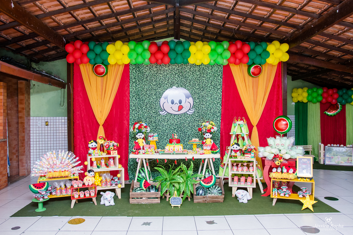 FESTA INFANTIL- DECORAÇÃO TEMA MAGALI-FESTA DE MENINA-FOTOGRAFIA INFANTIL-FESTA DA MAGALI- FESTA DE 1 ANO-FESTA DE CRIANÇA EM VILA VELHA