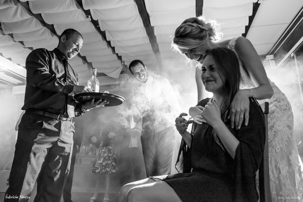 shot de tequila na festa de casamento em Floripa