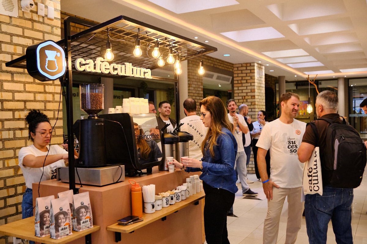 Coffee Break com máquina de expresso móvel na Convenção de Franqueados do Café Cultura 2025