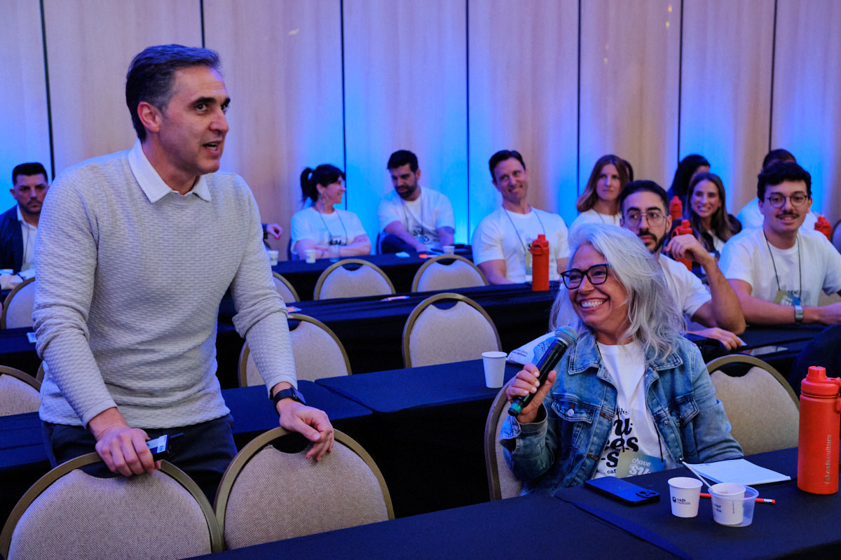 interação durante a palestra sobre franchising na Convenção de Franqueados do Café Cultura 2025