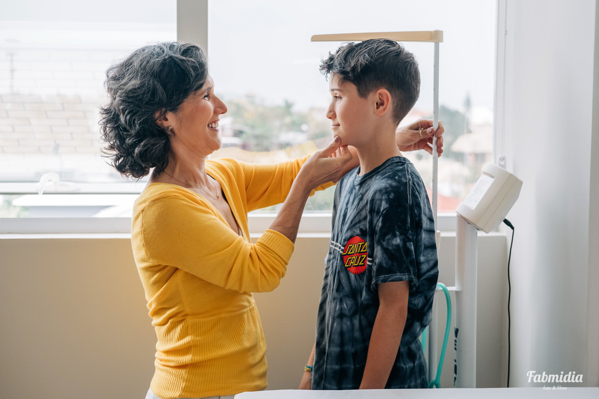 retrato Pediatra Márcia Gomes da Silva com seu filho