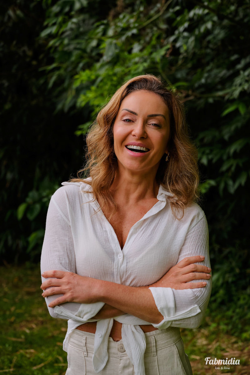 retrato de posicionamento empreendedora Grazi Pacheco Fitbar proteína Florianopolis SC