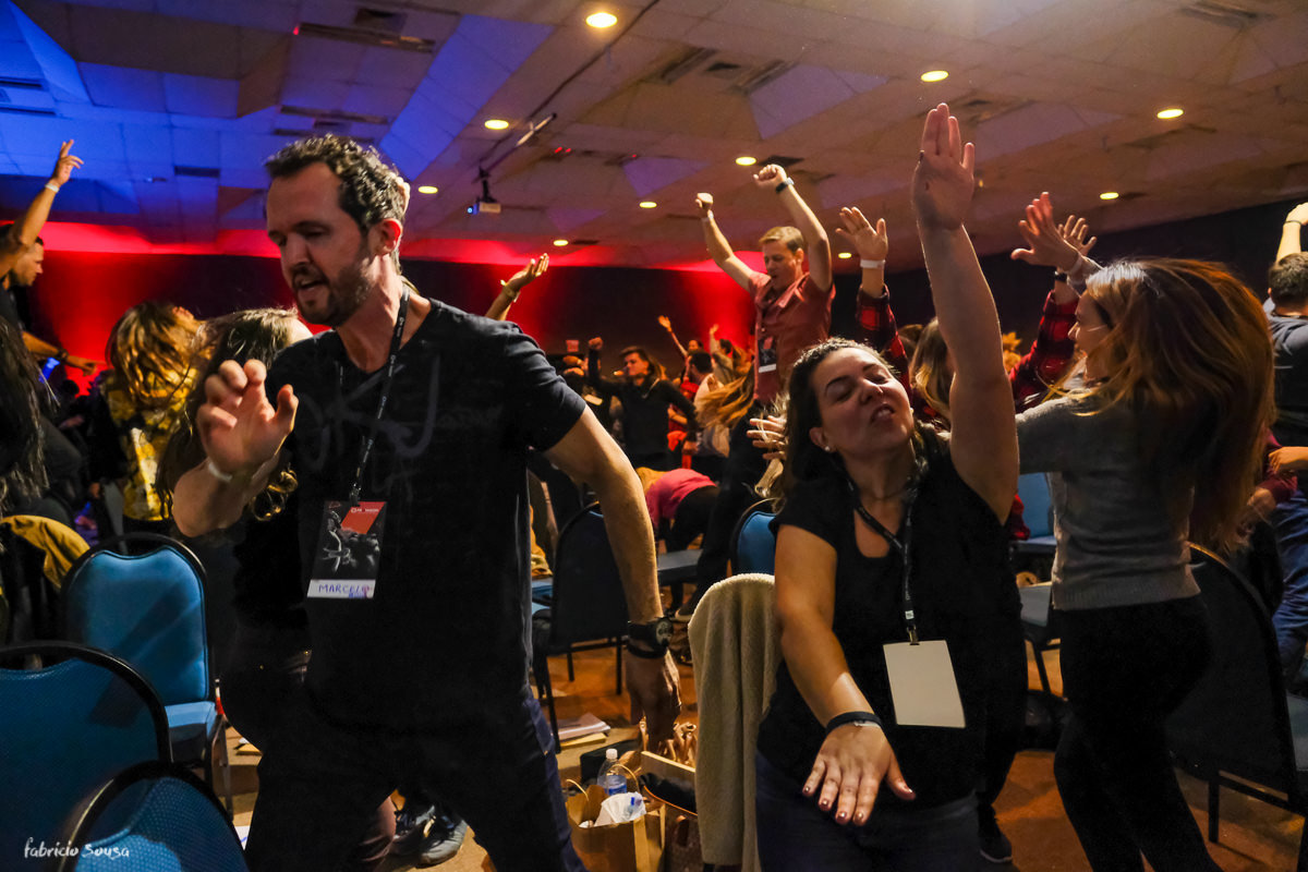 muita dança e animação durante o evento de imersão de Wendell Carvalho Protagon Florianópolis